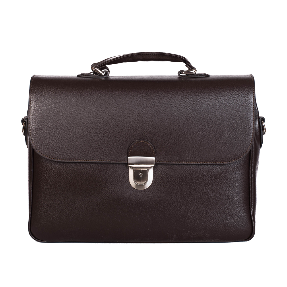 Brązowa skórzana torba na laptopa i konsultacje dla mężczyzn