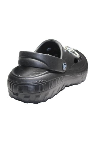 Czarne chodaki medyczne dla kobiet - chodaki z aplikacjami