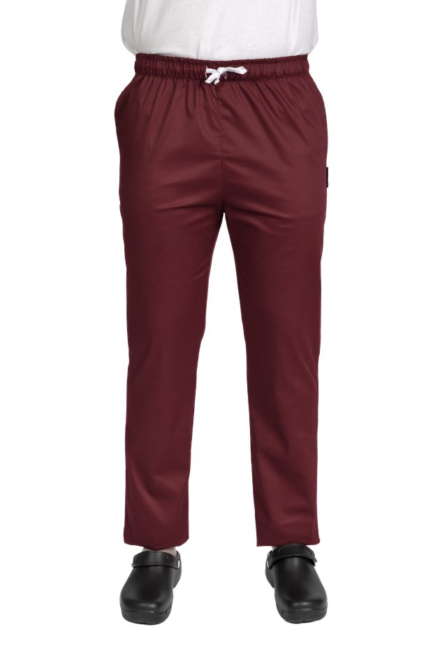 Spodnie medyczne męskie w kolorze ciemnoszarym z dodatkiem elastanu, ze ściągaczem w pasie i dwiema kieszeniami bocznymi Spodnie medyczne męskie w kolorze ciemnoszarym z dodatkiem elastanu, ze ściągaczem w pasie i dwiema kieszeniami bocznymi