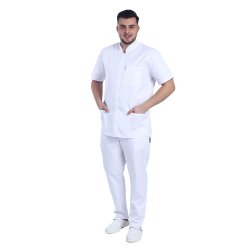 Biały mundur kucharza tuniki